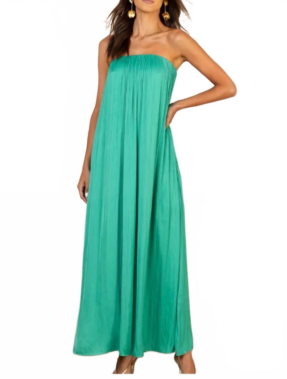 NEW HALE BOB strapless maxi dress in green